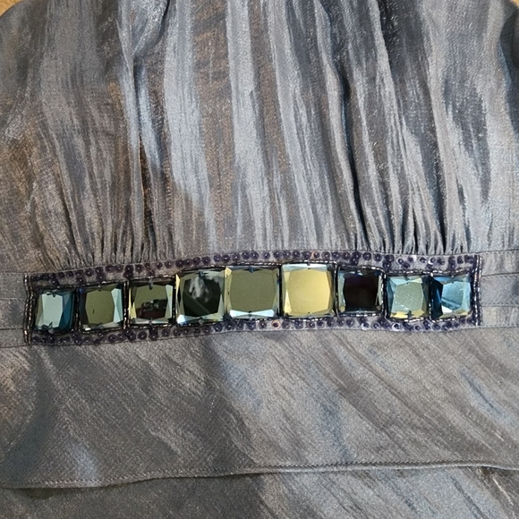 Adrianna Papell Elegant Blue Tiered Formal Dress Size 4 - Picture 3 of 12